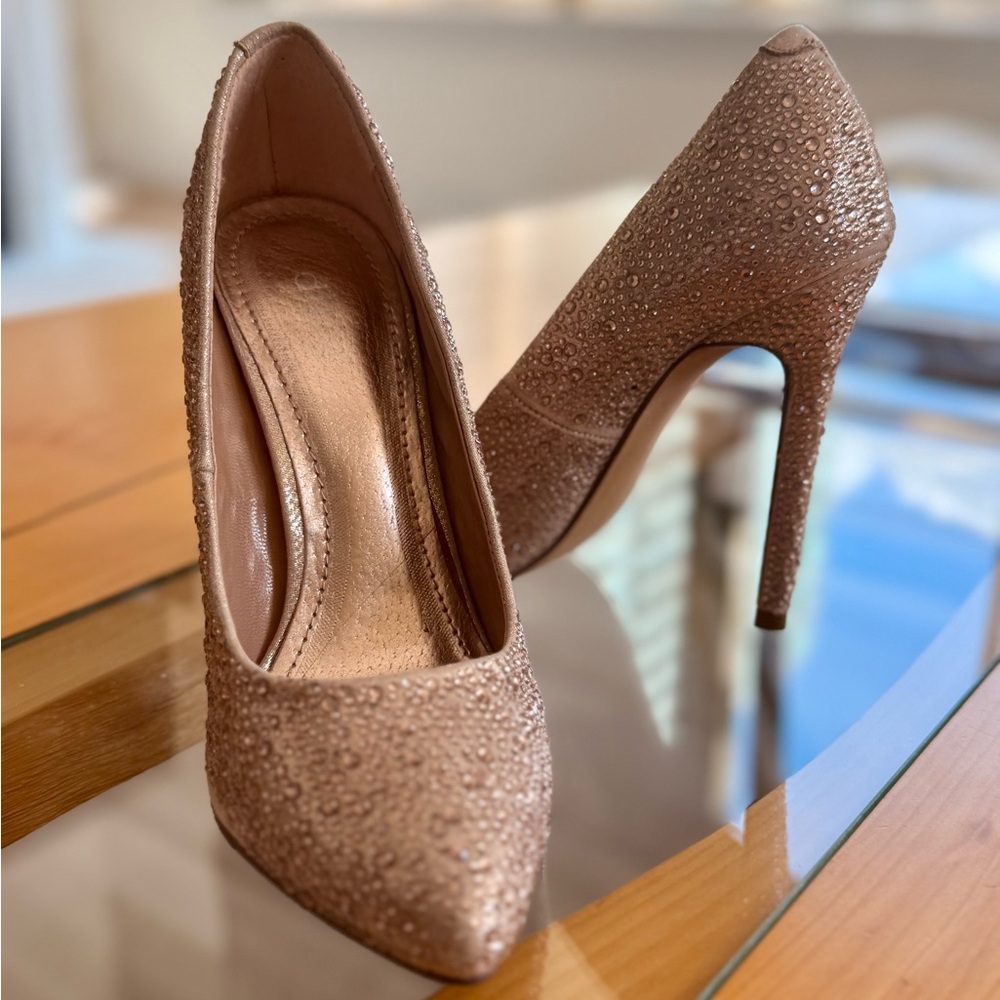 Elegant Rose Gold Stiletto Heels